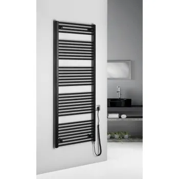 Dvieļu žāvētājs / Radiators AQUALINE DIRECT-E elektriskais 600x1680mm, 800 W, melns ILE66TB Dvieļu žāvētājs / Radiators AQUALINE DIRECT-E elektriskais 600x1680mm, 800 W, melns ILE66TB
