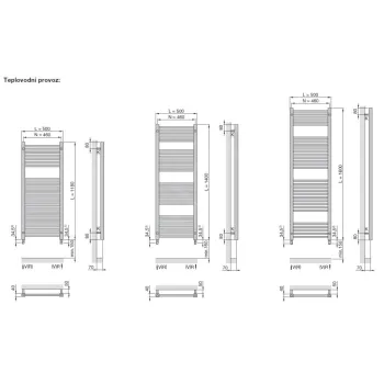 Dvieļu žāvētājs / Radiators Zehnder Impa 118x50cm, Balts IMP-120-050 Dvieļu žāvētājs / Radiators Zehnder Impa 118x50cm, Balts IMP-120-050