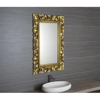 Vannas istabas spogulis Sapho Scule rāmī 80x120cm, zelta  IN316