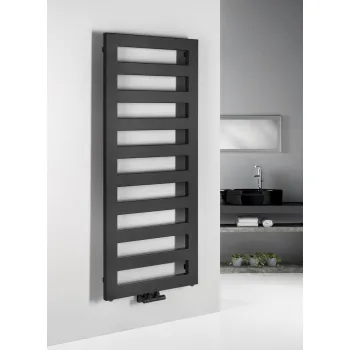 Dvieļu žāvētājs / Radiators Sapho Block 50x147cm, melns matēts  IR185 Dvieļu žāvētājs / Radiators Sapho Block 50x147cm, melns matēts  IR185