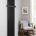 Dvieļu žāvētājs / Radiators Sapho Fede 31x150 cm, 643 W, matēti melns  IR191