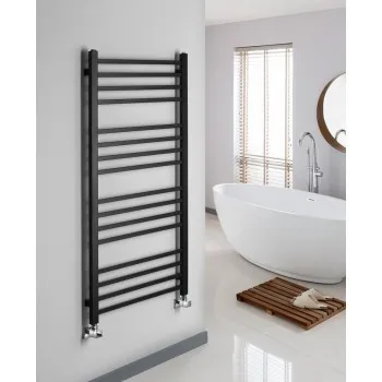 Dvieļu žāvētājs / Radiators Sapho Metro 50x120cm, 386W, matēti melns IR410TB Dvieļu žāvētājs / Radiators Sapho Metro 50x120cm, 386W, matēti melns IR410TB