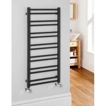 Dvieļu žāvētājs / Radiators Sapho Metro Dos 50x110cm, 343W, matēti melns IR432TB Dvieļu žāvētājs / Radiators Sapho Metro Dos 50x110cm, 343W, matēti melns IR432TB