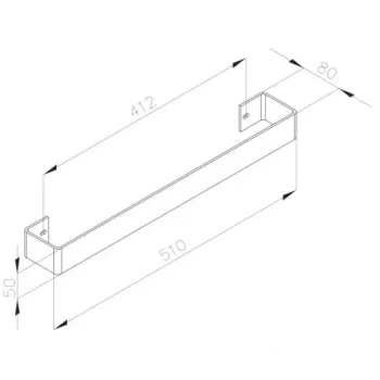 Dvieļu turētājs Sapho Magnifica 510x80mm, Pulēts nerūsējošais tērauds IRPA15