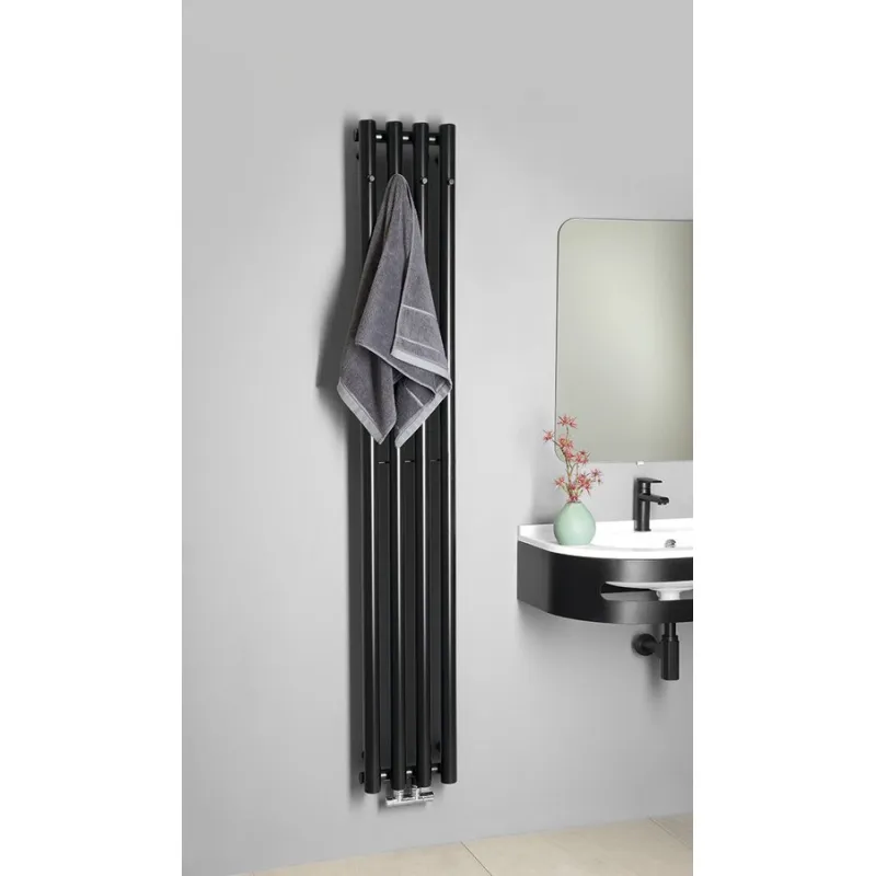 Dvieļu žāvētājs / Radiators Sapho Pilon radiators, 27x180 cm, matēti melns  IZ122T