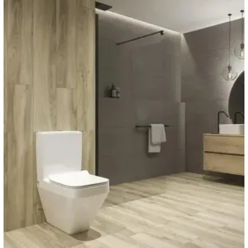 Tualetes pods Cersanit Crea CO 010/020 SQUARE Rimfree, ar vāku balts (Bez tvertnes) K114-022