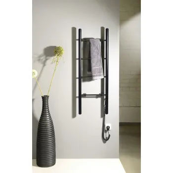 Dvieļu žāvētājs / Radiators Sapho Karbo elektriskais 40x112cm, melns matēts KB904