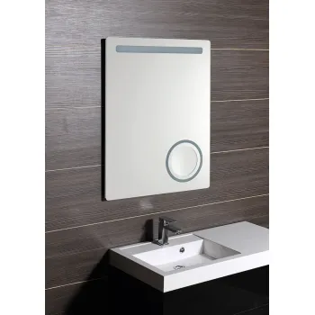 Vannas istabas spogulis Sapho Astro ar LED apgaismojumu 60x80cm +kosmētikas spogulis  MIRL2