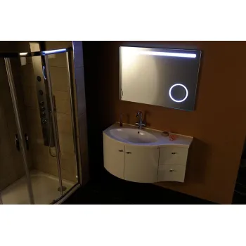 Vannas istabas spogulis Sapho Astro ar LED apgaismojumu 100x70cm +kosmētikas spogulis  MIRL4