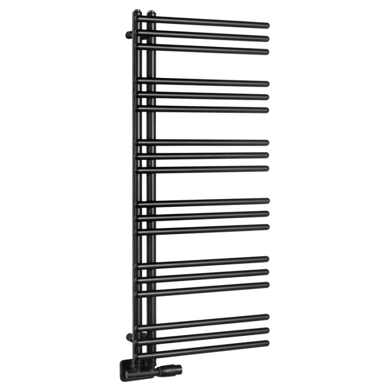 Dvieļu žāvētājs / Radiators AQUALINE Poseidon  114x45cm, 379W, melns  PS411B