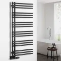 Dvieļu žāvētājs / Radiators AQUALINE Poseidon  114x45cm, 379W, melns  PS411B
