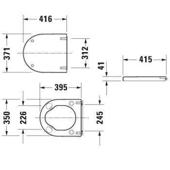 Poda vāks Duravit Starck 3 Balts 0062410000