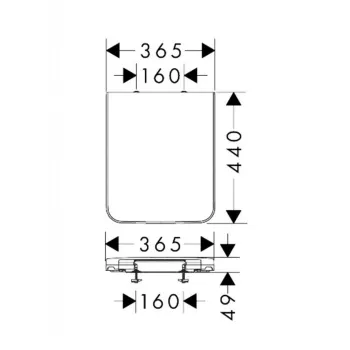 Poda vāks Hansgrohe EluPura Q Original Balts 60149450