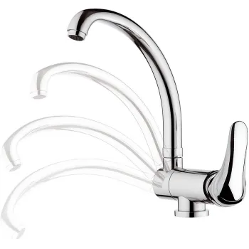 Virtuves maisītājs Sapho Saly nolokāms zem loga, hroms SA060