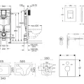 Tualetes poda komplekts Grohe rāmi Rapid SL + WC pods Kielle Arkas Rimless  + poga Skate Cosmopolitan +vāks Soft Close 11BA1102