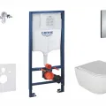 Tualetes poda komplekts Grohe rāmis Rapid SL+WC Kielle Oudee Rimless +hromēta poga Skate Cosmopolitan+vāks Soft Close 11BA1104