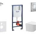 Tualetes poda komplekts Grohe rāmis Rapid SL+WC pods Kielle Gaia Rimless poga+vāks SoftClose 11BA1105
