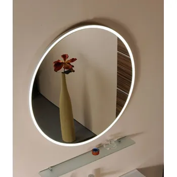 Vannas istabas spogulis Sapho Float ar LED apgaismojumu, diametrs 60 cm, balts 22559
