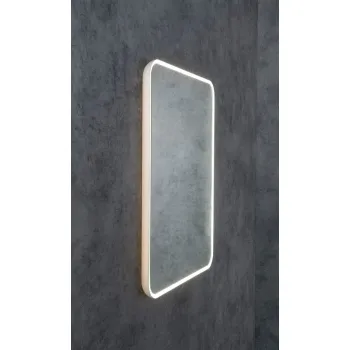 Vannas istabas spogulis Sapho Float  Rāmja 50x70cm, ar LED apgaismojumu, balts 22571