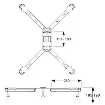 Kājas dušas paliktnim Villeroy & Boch U82990000