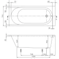 Vanna Villeroy&Boch O.Novo taisnstūra 1600 x 700mm balts