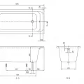 Vanna Villeroy & Boch Architectura Solo, Akrila, 170x75cm, balta UBA170ARA2V-01