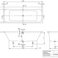 Vanna Villeroy & Boch Architectura Solo, Akrila, 170x70cm, balta UBA170ARE2V-01