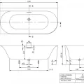 Vanna Villeroy & Boch Architectura Loop&Friends 170x75cm, Akrila, Kreisā Puse, balta UBA170LOF9CL00V-01
