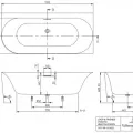 Vanna Villeroy & Boch Architectura Loop&Friends 170x75cm, Akrila, Labā Puse, balta UBA170LOF9CR00V-01