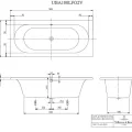 Vanna Villeroy & Boch Loop&Friends 180x80cm, Akrila, balta UBA180LFO2V-01