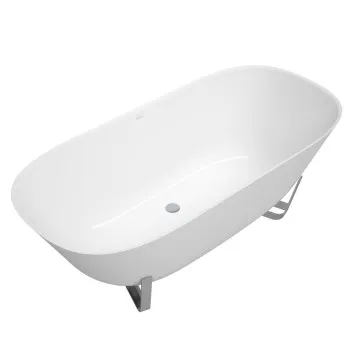 Brīvi stāvošā vanna Villeroy & Boch 175x80cm, Quaryl®, Alpu balta UBQ175ANH7F400V-01