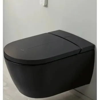Piekaramais pods ar bide funkciju Villeroy & Boch ViClean I-100 CeramicPlus Rimfree ar SoftClose vāku Melns