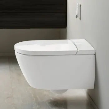 Piekaramais pods ar bide funkciju Villeroy & Boch ViClean I-200 CeramicPlus Rimfree ar SoftClose vāku Balts