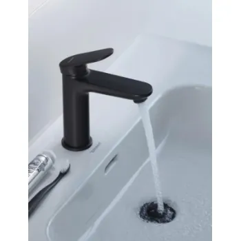 Vannas istabas izlietnes maisītājs Duravit Wave EasyClean Ar Pop Up vārstu Melns matēts