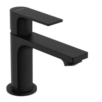 Vannas istabas izlietnes maisītājs Hansgrohe Rebris E 80 CoolStart ar pop up izplūdi 72585670 melns matēts