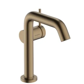 Vannas istabas izlietnes maisītājs Hansgrohe Tecturis S 150 Fine CoolStart EcoSmart+ ar push-open izplūdi 73340140 Brushed Bronze