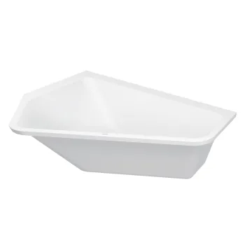 Vanna Duravit Paiova 5, 177x130cm, akrils, kreisā, balts 700390000000000