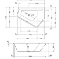 Vanna Duravit Paiova 5, 190x140cm, akrils, labais, balts 700393000000000
