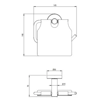 Tualetes papīra turētājs Deante JASMIN Hromēts