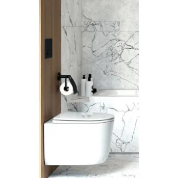 Tualetes papīra turētājs Deante JASMIN Nero, melns