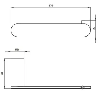 Tualetes papīra turētājs Deante ROUND matēts zelts