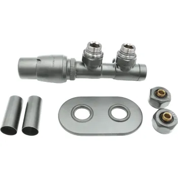 Savienojuma komplekts Deante dvieļu žāvētājam ar termostatu, Kreisais, Matēts Tērauds AGI_FZL1