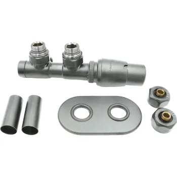 Savienojuma komplekts Deante dvieļu žāvētājam ar termostatu, labais, Matēts Tērauds AGI_FZP1