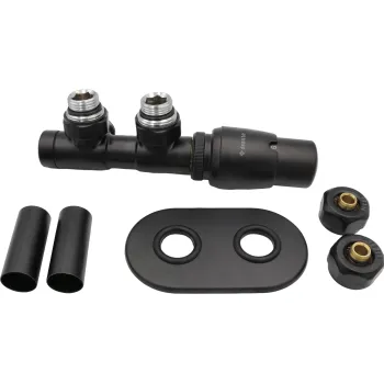 Savienojuma komplekts Deante dvieļu žāvētājam ar termostatu, labais, Melns AGI_NZP1