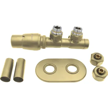 Savienojuma komplekts Deante dvieļu žāvētājam ar termostatu, Kreisais, Matēts Zelts AGI_RZL1