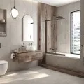 Piekaramais Tualetes Pods Deante ROUND WALL Rimless Ar vāku, Balts