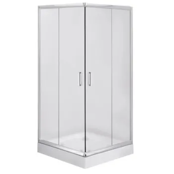 Dušas kabīne Deante FUNKIA 90x90cm Frosted stikls, Hromēti profili