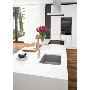 Virtuves izlietne Deante CORDA granīta 50x460x204mm, pabūvējama Metāliskts Antracīts