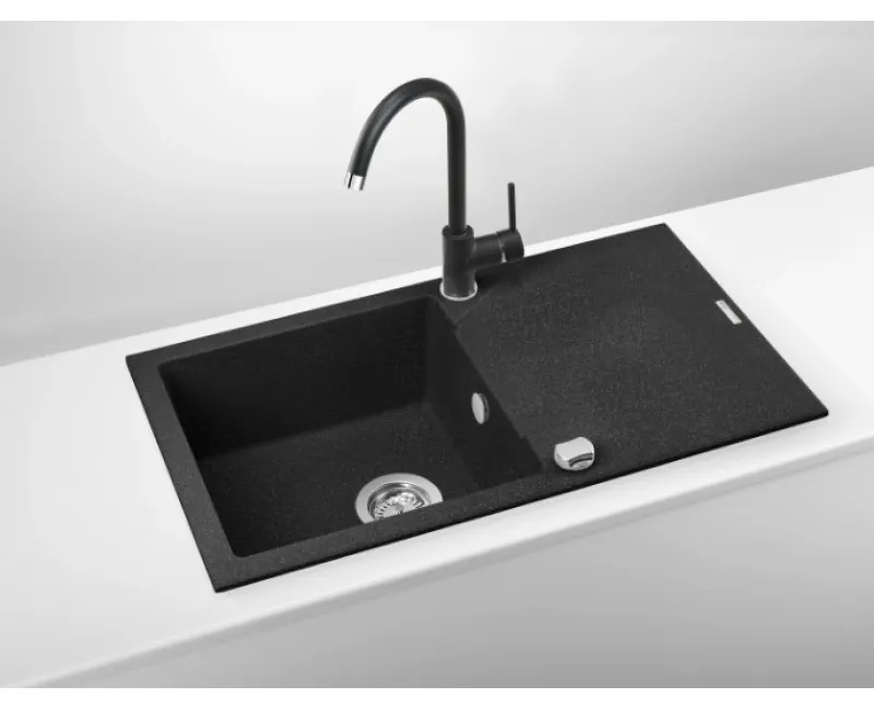 Virtuves izlietne Deante EVORA 780x440x193mm Melna grafīta