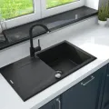 Virtuves izlietne Deante EVORA 780x440x193mm Melna grafīta